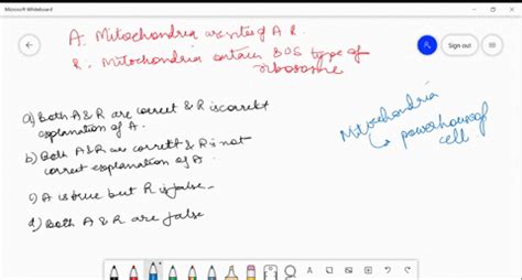 ⏩SOLVED:Assertion: Mitochondria are the sites of aerobic respiration… | Numerade