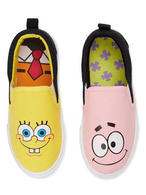 SpongeBob SquarePants and Patrick Star Little & Big Kids Slip-On Sneakers, Sizes 11-5 - Walmart.com