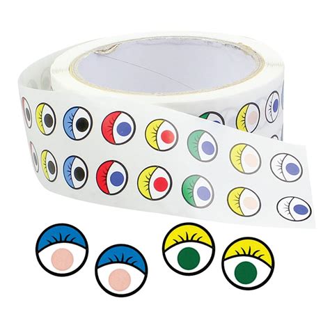 Eye Stickers - Coloured - Pack of 2,000 | Wiggle Eyes | CleverPatch ...