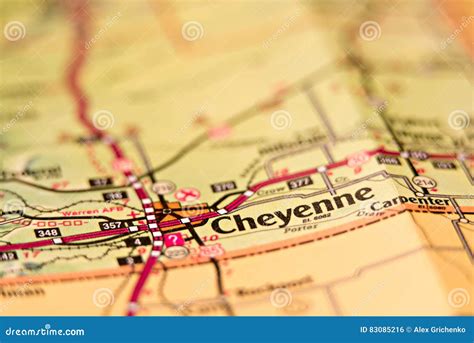 Cheyenne wyoming area map stock photo. Image of great - 83085216