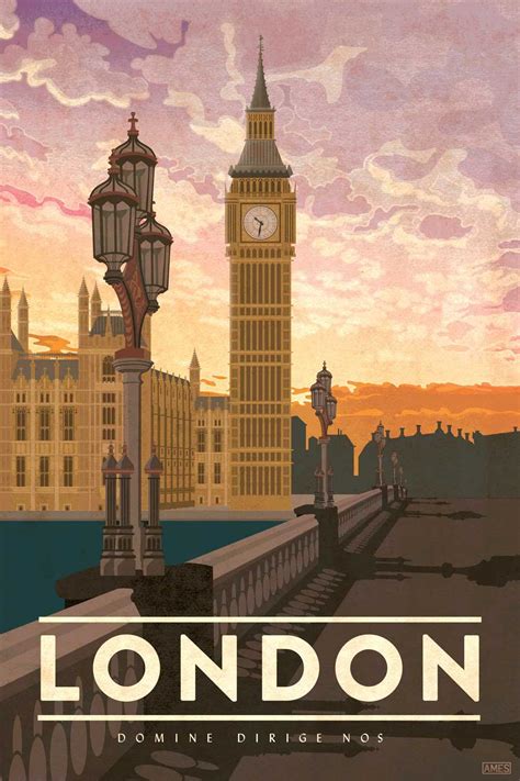 London, England Travel Poster, United Kingdom — Missy Ames | England travel poster, Travel ...