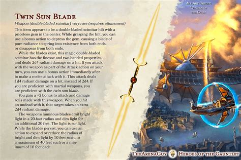 [OC][Homebrew] Twin Sun Blade | Celebrate the release of Eberron: RftLW ...