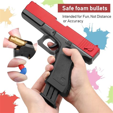 Buy Classic Glock & M1911 Soft Bullet Toy Gun - 1: 1 Size Boys Toy Guns,Shell ejecting Soft ...