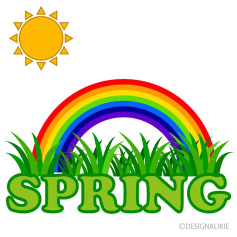 Rainbow SPRING Clip Art Free PNG Image｜Illustoon