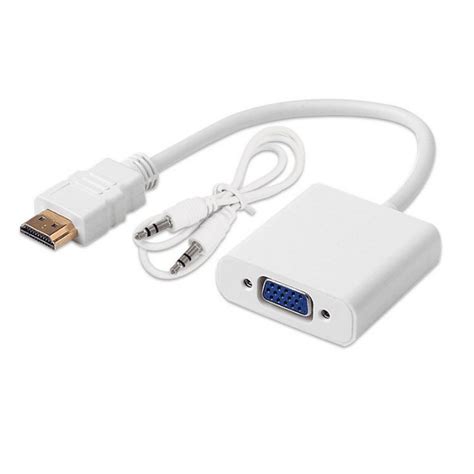 HDMI to VGA Adapter with Audio White – WizZon