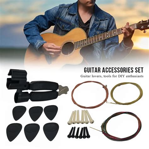 Hot Guitar Accessories Kit All in 1 Guitar Tool Changing Kit Including Guitar Picks Capo ...