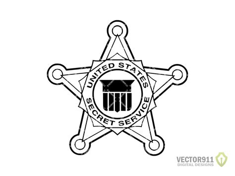 United States Secret Service Badge, USSS Emblem Logo in Svg, Eps, Dxf ...