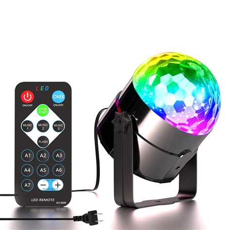 Buy SPOOBOOLA Disco Ball Light, 7 LED Colors Effect Light Projector ...