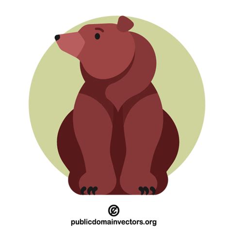 Brown bear vector | Public domain vectors