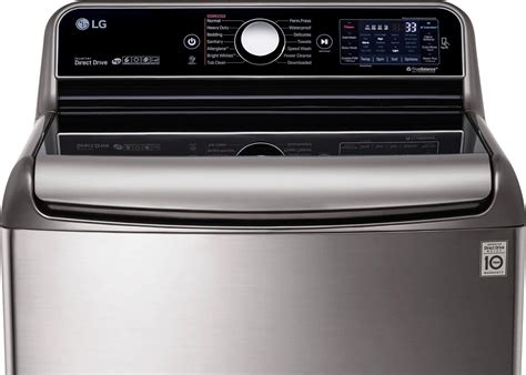 LG 5.7 Cu. Ft. 14-Cycle High-Efficiency Top-Loading Washer with Steam Graphite Steel WT7700HVA ...