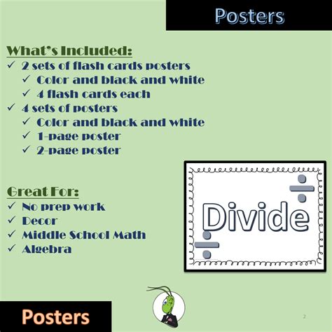 Key Words for Math Operations Posters and Flash Cards Classroom Decor | Made By Teachers