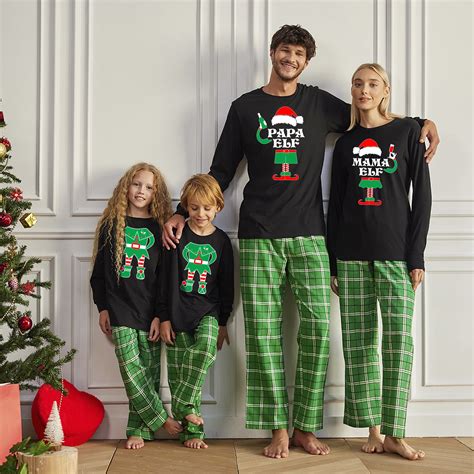 Awkward Styles Family Christmas Pajamas Set Green Funny Elf Squad Matching Sleepwear - Walmart.com