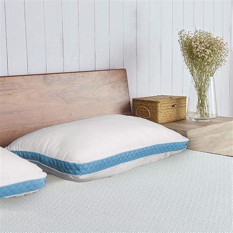 Lux Decor Collection Gusseted Quilted Bed Pillow(King, Blue Gussets Pillows) - Bed Pillows For ...