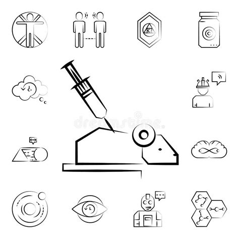 Genetic Engineer Icon. Mad Science Icons Universal Set for Web and Mobile Stock Illustration ...