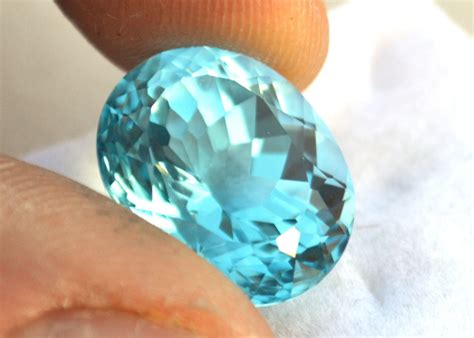 20.55 Carat Topaz -- Fantastic Sky Blue Oval Cut Topaz