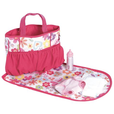 Amazon.com: Adora Baby Dolls Diaper Bag with Accessories Changing Set (5-Piece): Toys & Games ...