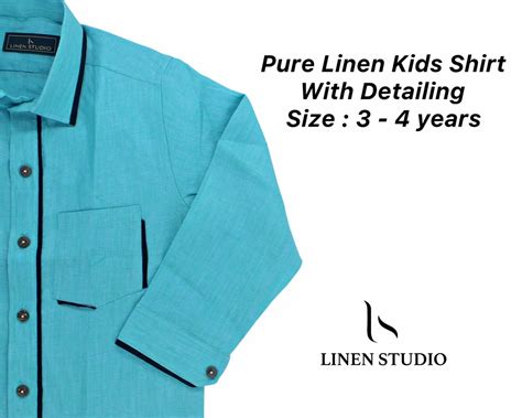 Pure Linen Kids Shirt with Detailing - 343 at Rs 980.00 | Men Linen Shirt | ID: 2853041944312