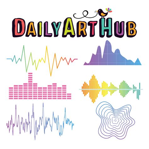 Colorful Sound Waves Clip Art Set – Daily Art Hub – Free Clip Art Everyday