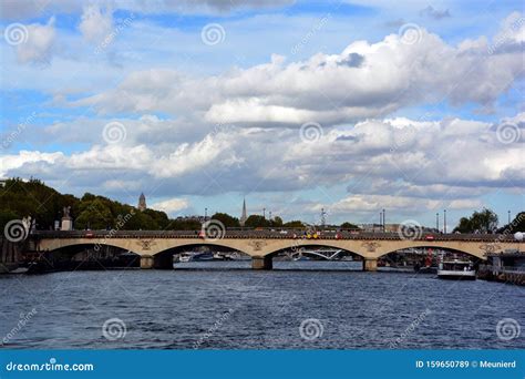 Bridges of Paris Over Seine River. Editorial Stock Image - Image of ...