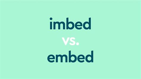 "Imbed" vs. "Embed" – What's The Difference? | Dictionary.com