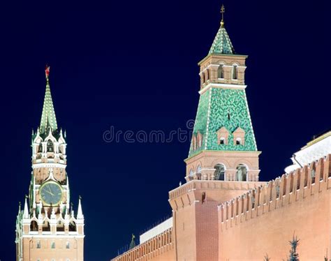 Moscow Kremlin by Night, Russia Stock Photo - Image of tourism ...