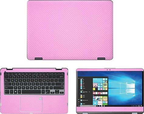 Decalrus - Protective Decal for Asus VivoBook Flip 14 TP410UA (14" Screen) Laptop Pink Carbon ...