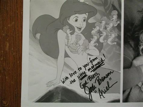 JODI BENSON("The Little Mermaid/Toy Story 2")Signed 10" x 8" Black ...