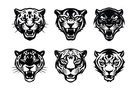 Premium Vector | A vector set of jaguar silhouette illustrations