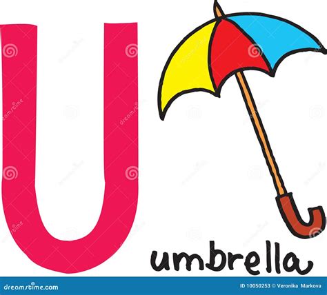 Letter U - Umbrella Stock Photos - Image: 10050253