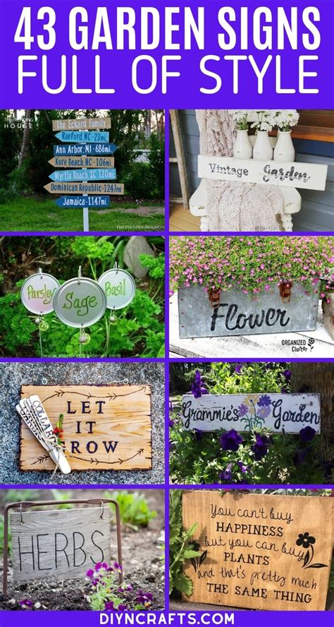 43 DIY Garden Signs to Beautify and Decorate Your Garden - DIY & Crafts