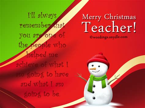 Christmas Messages for Teachers – Wordings and Messages