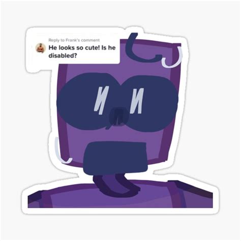 "DSaF Dave "He looks so cute! Is he disabled?"" Sticker for Sale by MushiiIsStupid | Redbubble