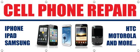 Cell Phone Smart Phone Repair Banner Sign Style 3000 For Retail Store and Business