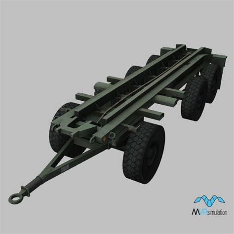 M1076-Trailer.US.green 3D Model | MVRsimulation