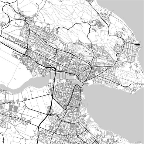 Konstanz, Germany, vector map with buildings | HEBSTREITS Sketches ...