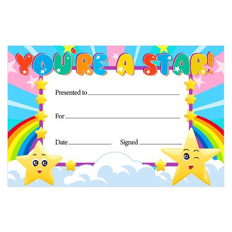 Buy FLYAB30pcs You're a Star Awards for Kids Students from Teacher Re Rewards Certificates ...
