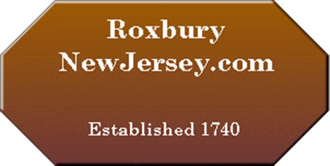 History of Roxbury Township, New Jersey NJ