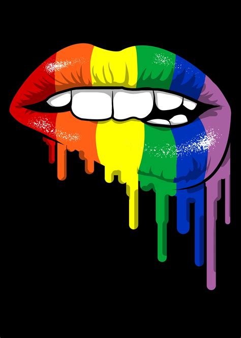 'LGBT lips colors gift' Poster, picture, metal print, paint by Giovanni ...