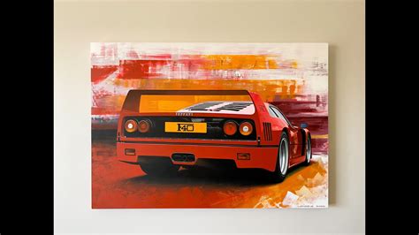 Ferrari F40 Original Painting by Lance Grootboom. - YouTube