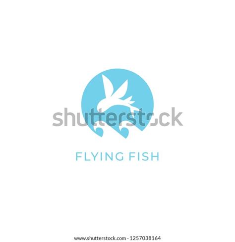 Flying Fish Logo Design Stock Vector (Royalty Free) 1257038164