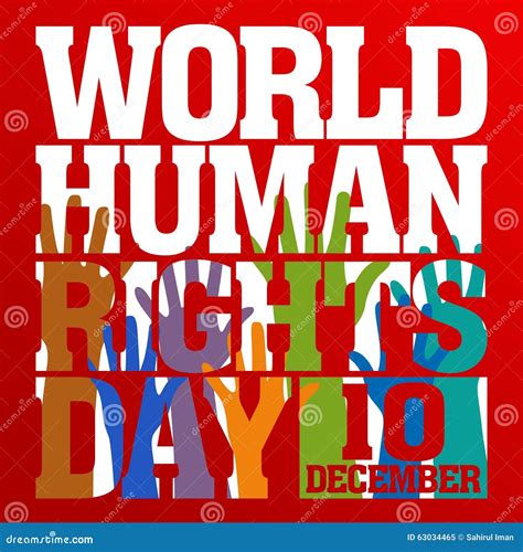 Human Rights Day Vector Template Stock Vector - Illustration of multi ...