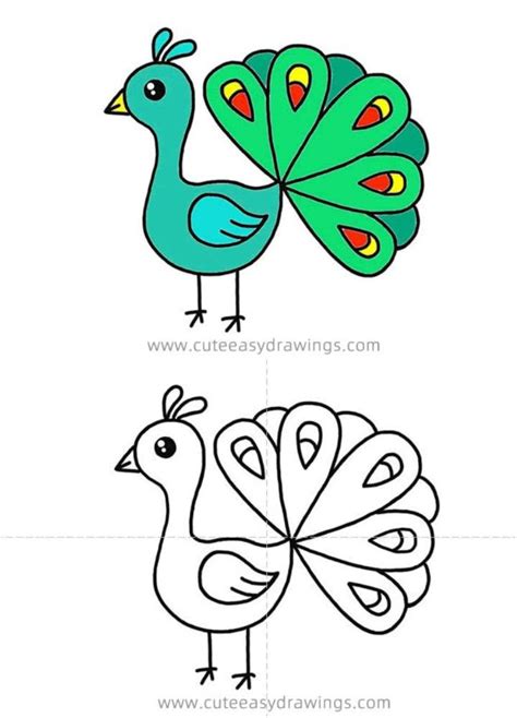 25 Easy Peacock Drawing Ideas - How to Draw Peacock