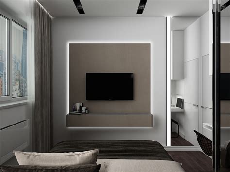 White light _ Bedroom Спальня _ Kiev _ Interior Design on Behance