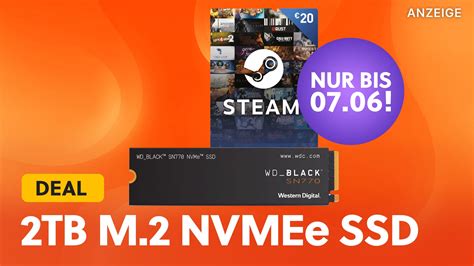 Steam Summer Sale: Die passende 2TB M.2 NVMe SSD mit 20€ Steam Guthaben gibt’s im Angebot zum ...