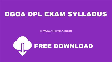 DGCA CPL Syllabus