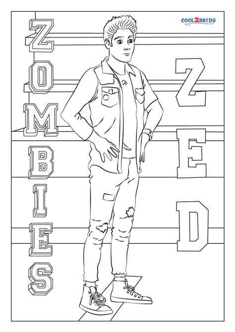 Free Printable Zed Zombies Coloring Pages