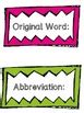 Abbreviation Anchor Chart + Matching Game File Folder | TpT