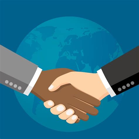 Premium Vector | Business people shaking hands vector illustration