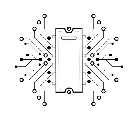 Vector illustration of Linear Microcircuit 19019399 Vector Art at Vecteezy