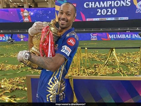 Indian Premier League Final: Hardik Pandya Dedicates Mumbai Indians' IPL 2020 Triumph To Son ...